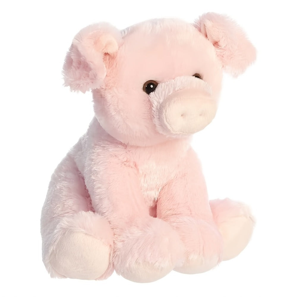 Pink Pig Plush Toy Stuffed Animal with Big Eyes – Soft Cute Doll for Baby, Toddler & Kids, Couch Throw Pillow, Birthday Gift for Girls & Nursery Decor