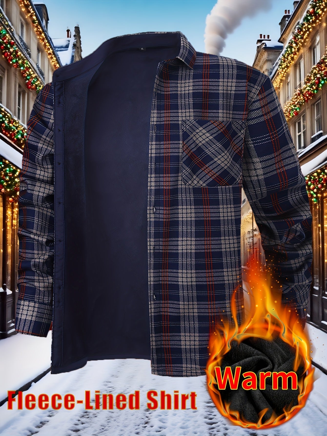 Men's Plaid Long Sleeve Flannel Shirt - Wrinkle Resistant