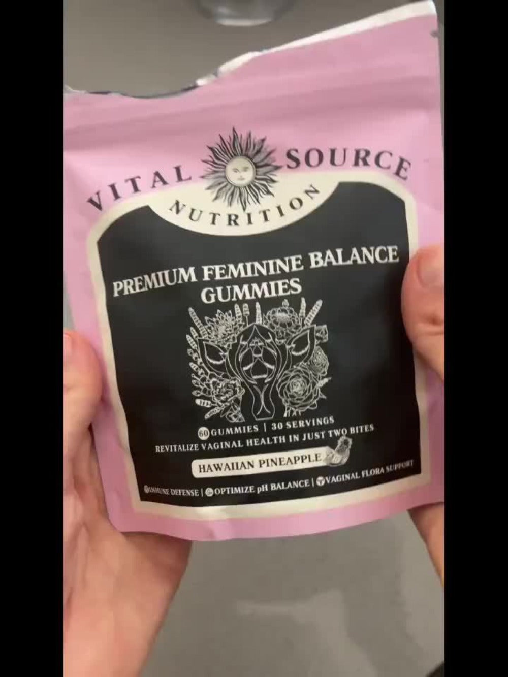 Feminine Balance Gummies for Women - Natural pH Balance, Vaginal Health & Intimate Wellness Support - Hawaiian Pineapple Flavor Daily Supplement - Thoughtful Gift for Women 60 Count