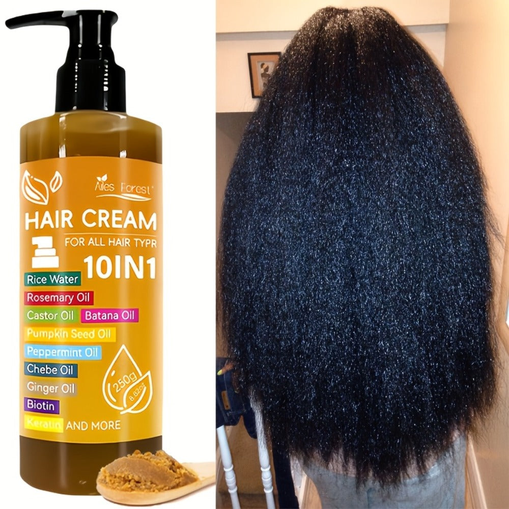 10-in-1 Hair Essence High Permeability Hair Care Film – Batana Rosemary Castor Oil Biotin & Keratin | Scalp Care Thickening Repair Treatment for Dry Damaged Hair | 250g Unisex