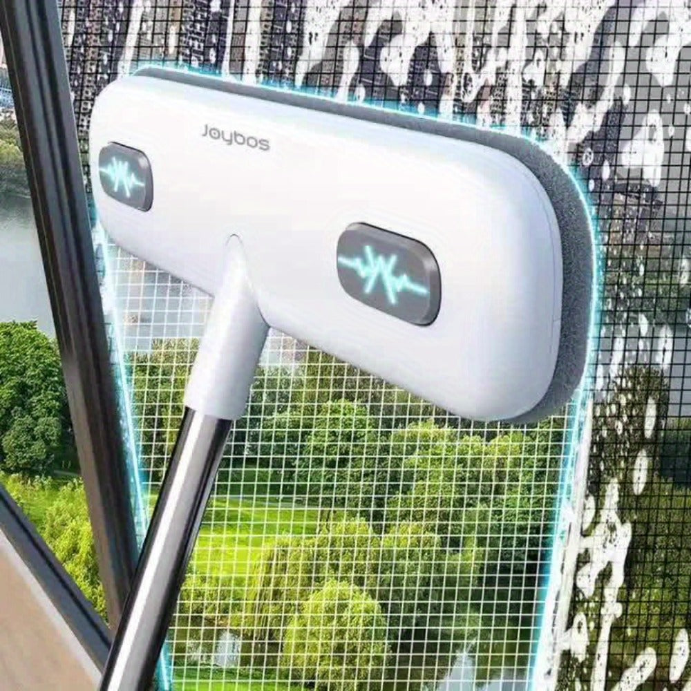 Window Cleaning Brush with Telescopic Handle and Holder - Magic Multi-Surface Door & Window Cleaner Tool, Pet Hair Remover, Household Cleaning Supplies for Home, Car, Glass, Screen & Blinds