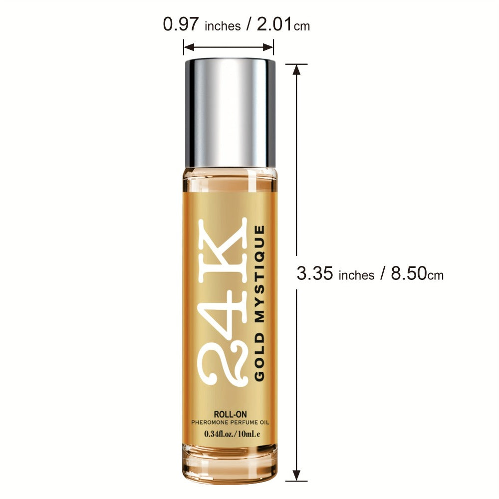 Pheromone Cologne for Men Roll-On Perfume Oil Attract Women Long Lasting Fragrance Natural Pheromones Alcohol-Free Concentrated Body Oil Dating Social Confidence Pocket Travel Size 0.34 fl oz