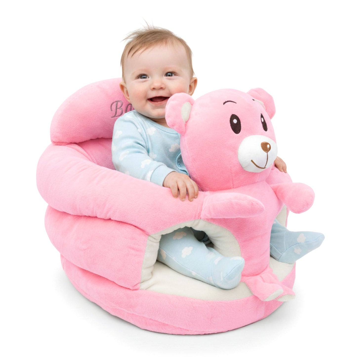 Baby Lounger shown in the Bear Seat_Pink option