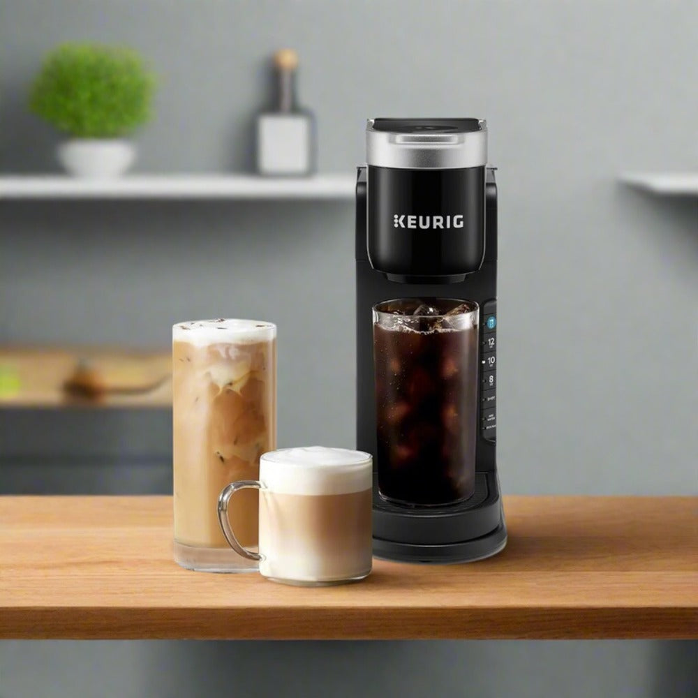Keurig K-Café Barista Bar Single Serve Coffee Maker – Hot & Iced Coffee, Cold Brew, Coffee Shot, Brew Over Ice, 3 Cup Sizes 8-12oz, 42oz Reservoir, K-Cup Compatible – Black, Certified Refurbished
