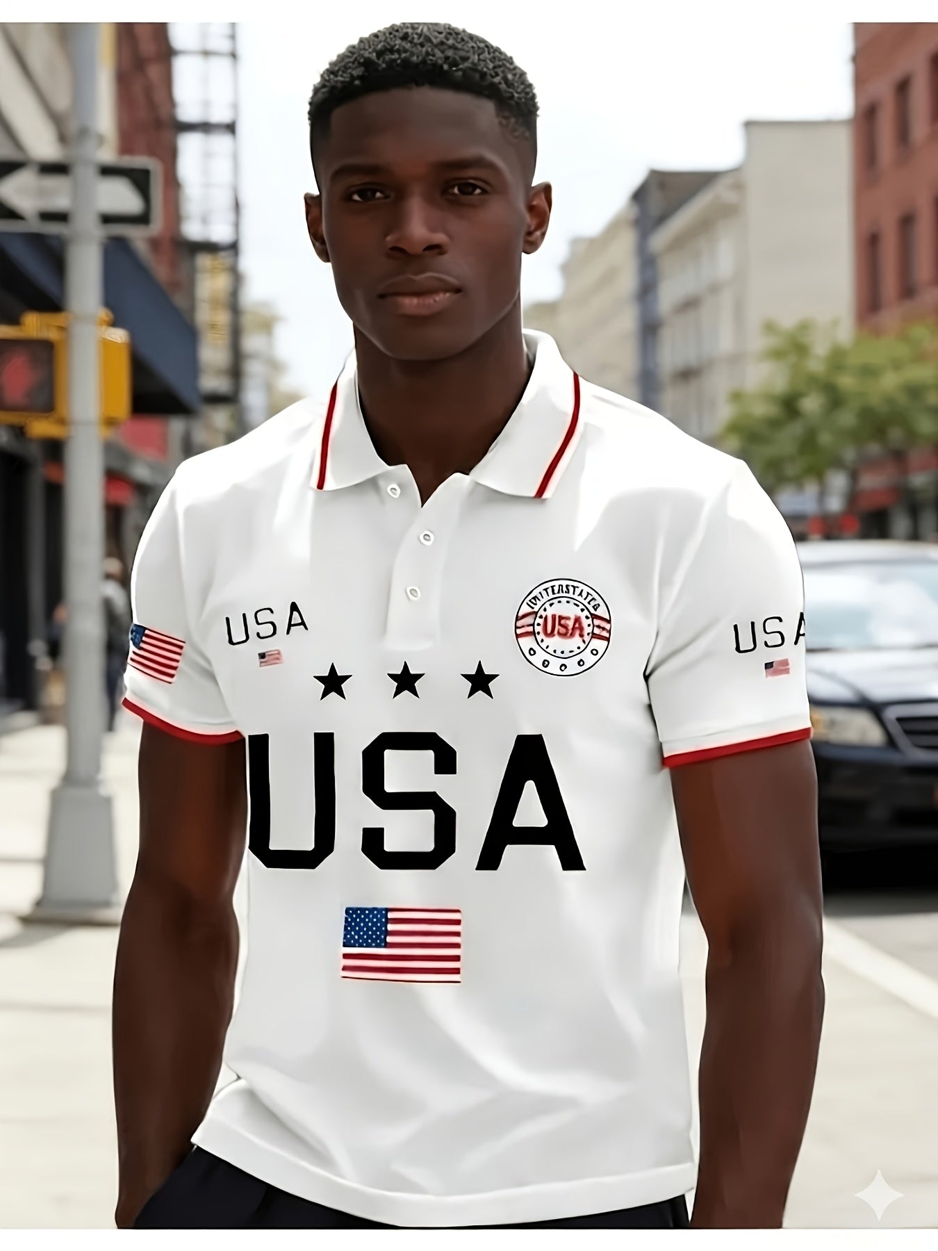Men's Plus Size Polo Shirt – 250th Anniversary Print