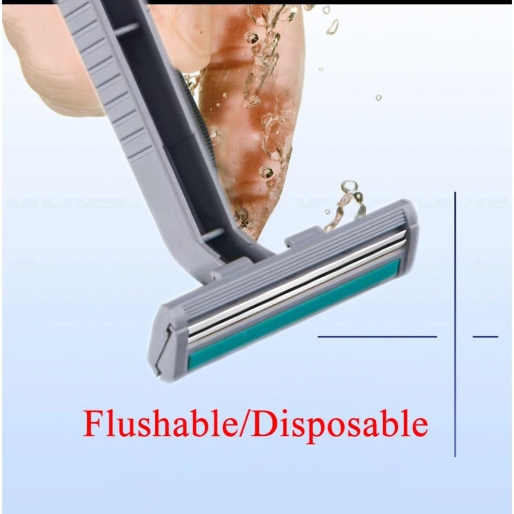 Disposable Razors Bulk 120 Pack Double Blade Stainless Steel — Fresh Smooth Close Shave for Men & Women, Face Legs Underarms Body Hair Removal, Hygienic Single-Use Value Set for Home Salon Gym Hotel Travel