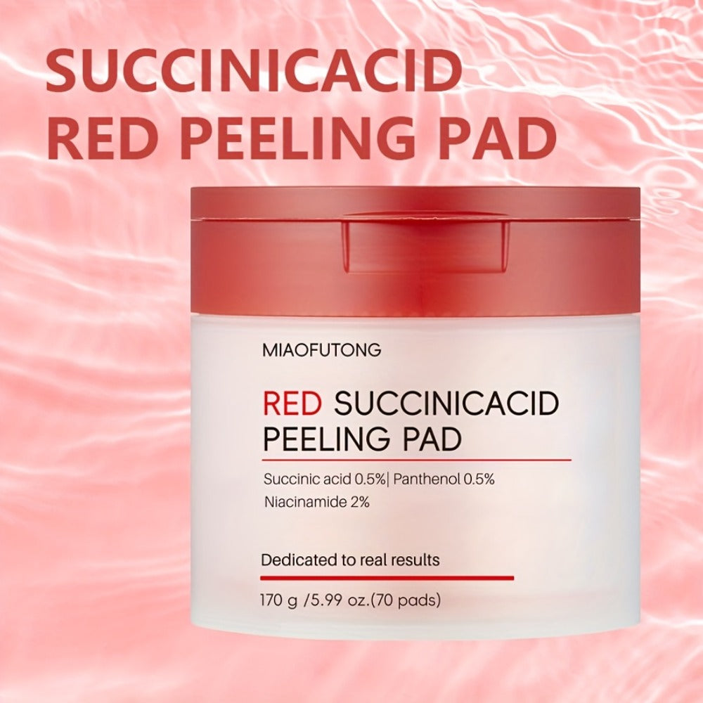 Exfoliating Cleansing Pads with Hyaluronic Acid & Rose Water 70 Count - Dual-Texture Deep Pore Cleansing Moisturizing Wipes Camellia Extract All Skin Types Women Daily Skincare