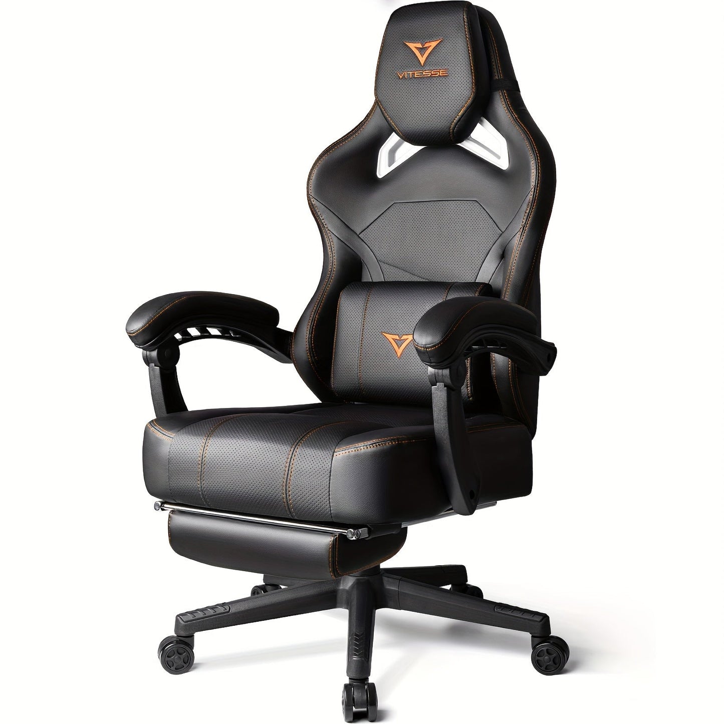 Gaming Chair shown in the Black+Orange option