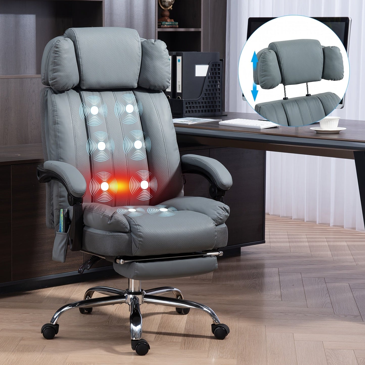 Office Chair shown in the Gray option