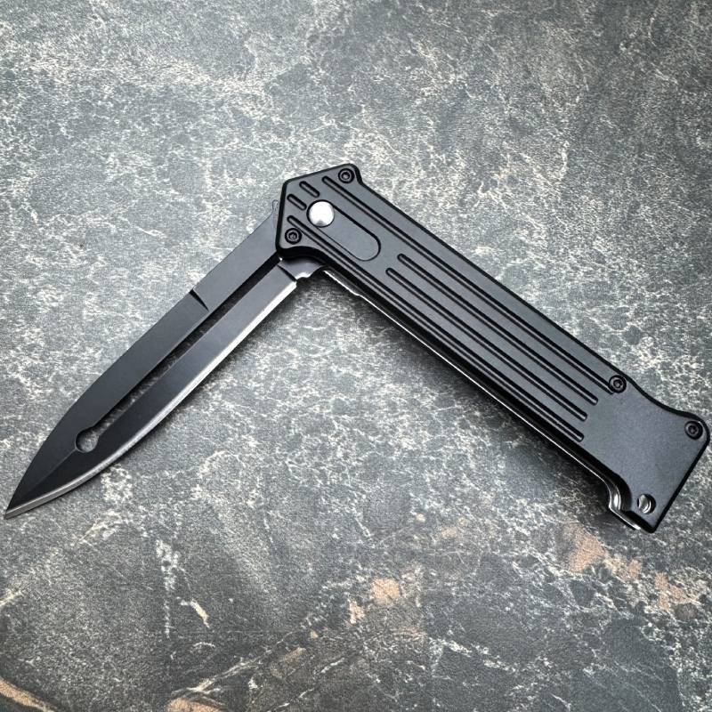 EDC Pocket Knife 440 Stainless Steel Blade – 8" Folding Knife with Aluminum Handle, Belt Clip & Liner Lock | Everyday Carry Tactical Knife for Men