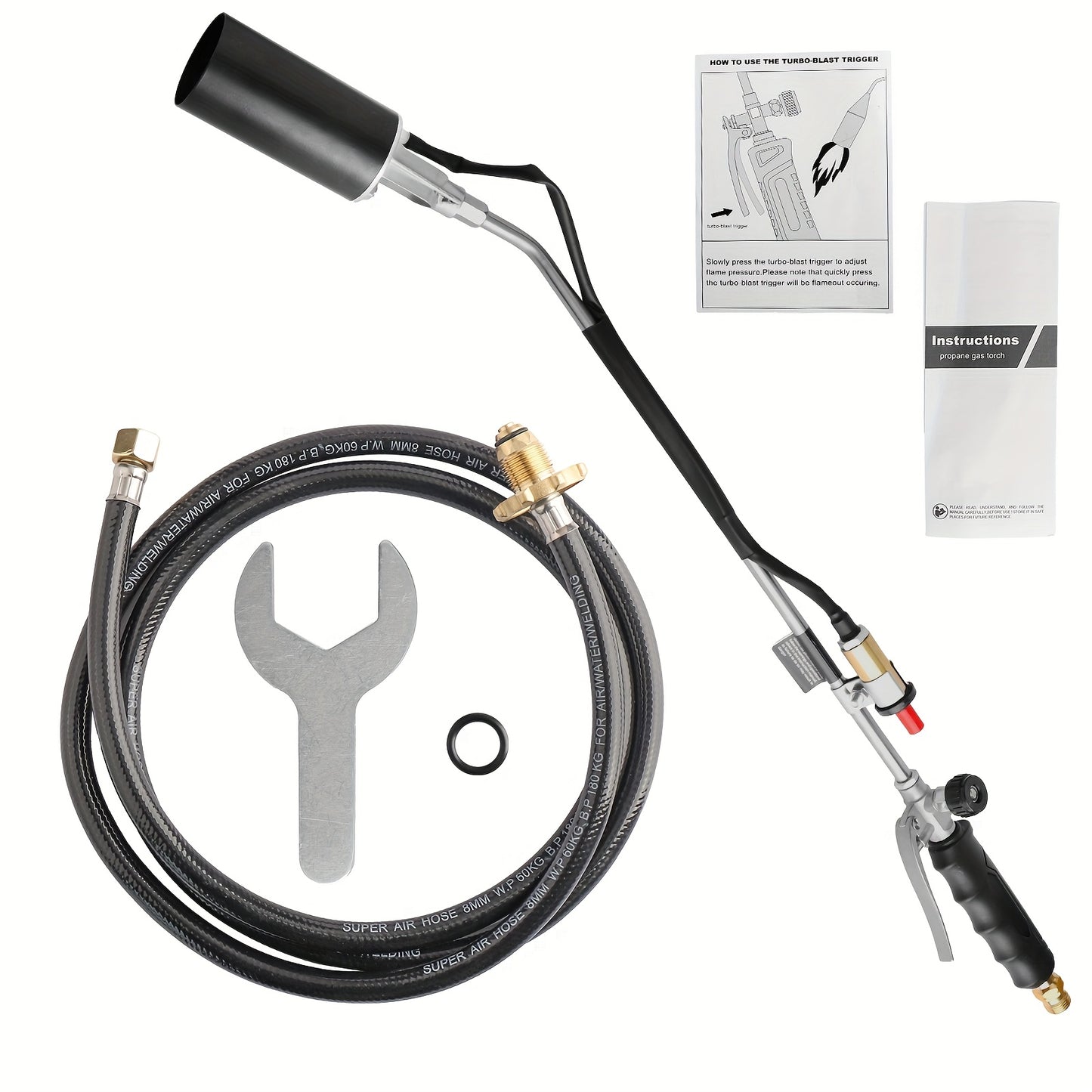 Portable Propane Torch Weed Burner Ice Snow Melter Outdoor Flame Thrower with 79 Inch Hose. Mother's Day Gift, Gift for Father