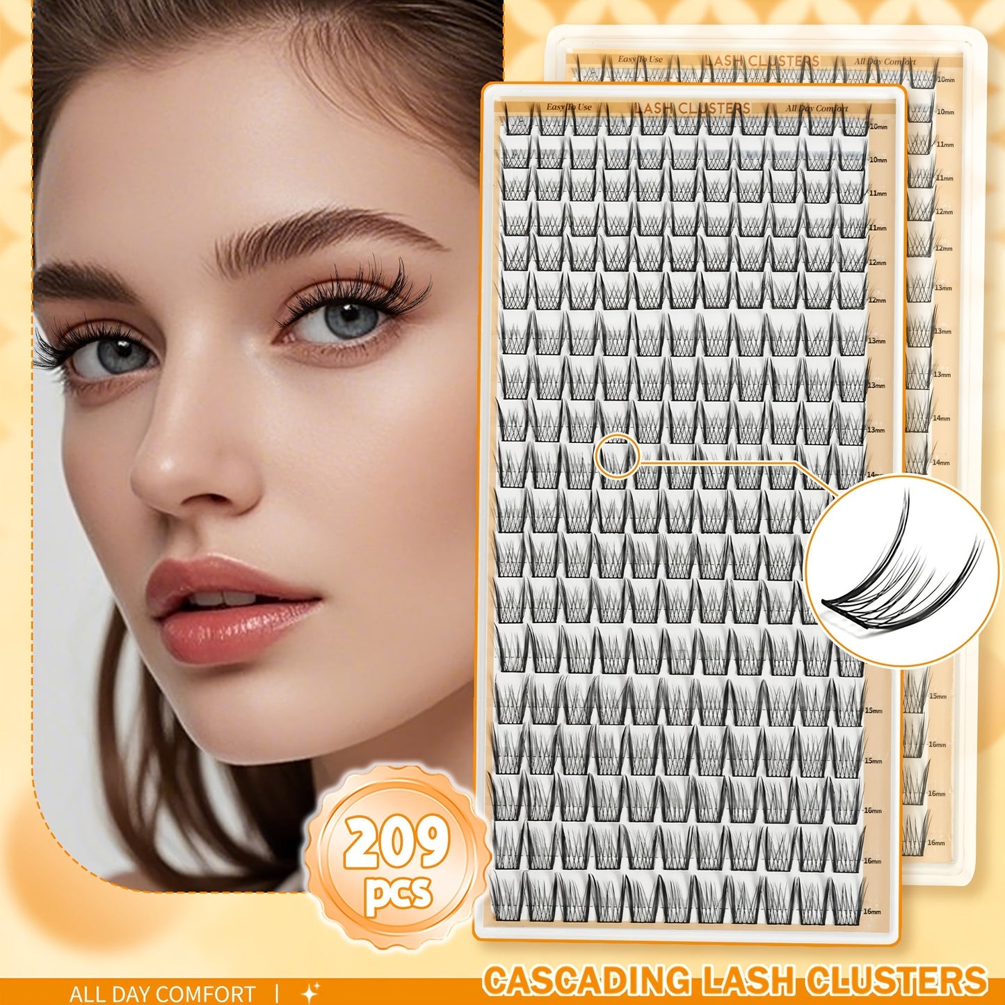Gift-Ready Fluffy Wispy Lash Clusters Kit with Gift Bags — Manga & Fairy Top & Bottom Clusters, Natural Volume, Long-Lasting Reusable, 209–1993pcs Options, Beauty Gift for Women