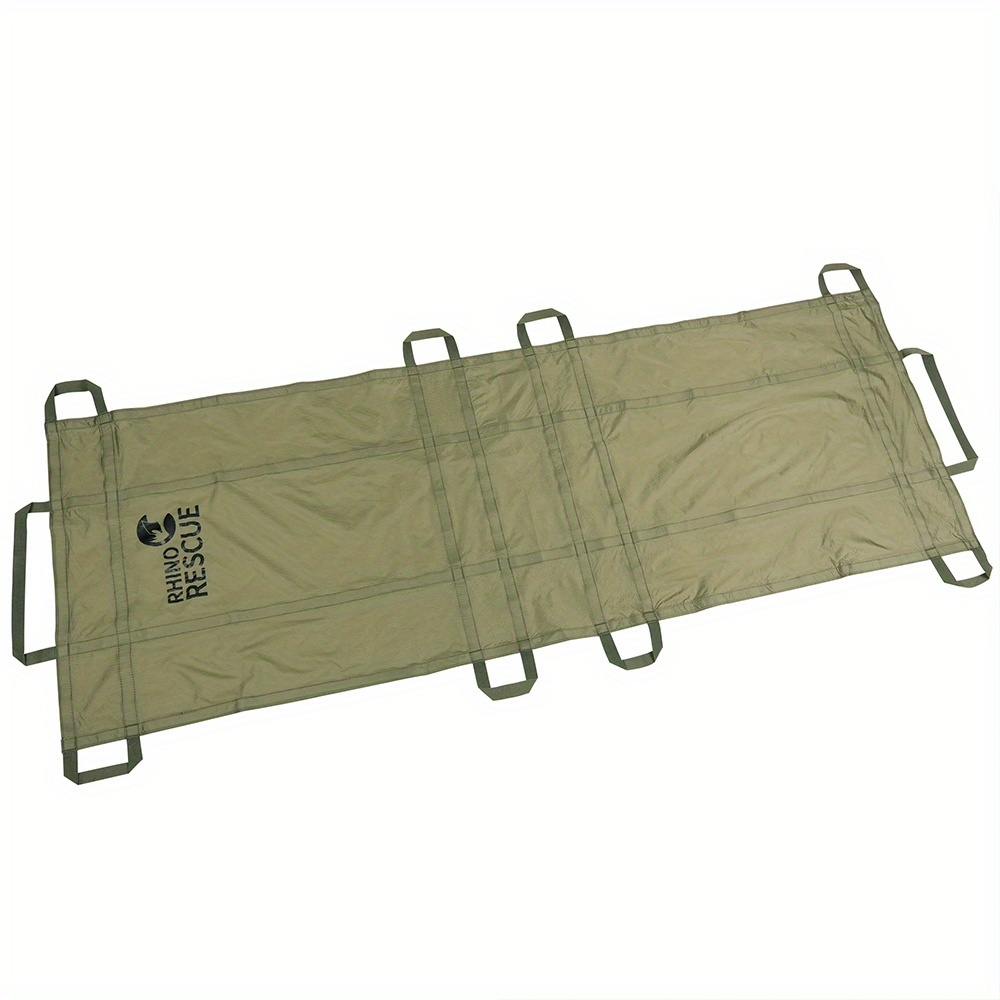 Emergency Stretcher Disposable 661LB Capacity – Portable Water-Resistant Rescue Litter with 10 Handles | 230T Nylon PA Stretcher for Mass Casualty, Disaster Response & IFAK Tactical Gear | 186×68cm