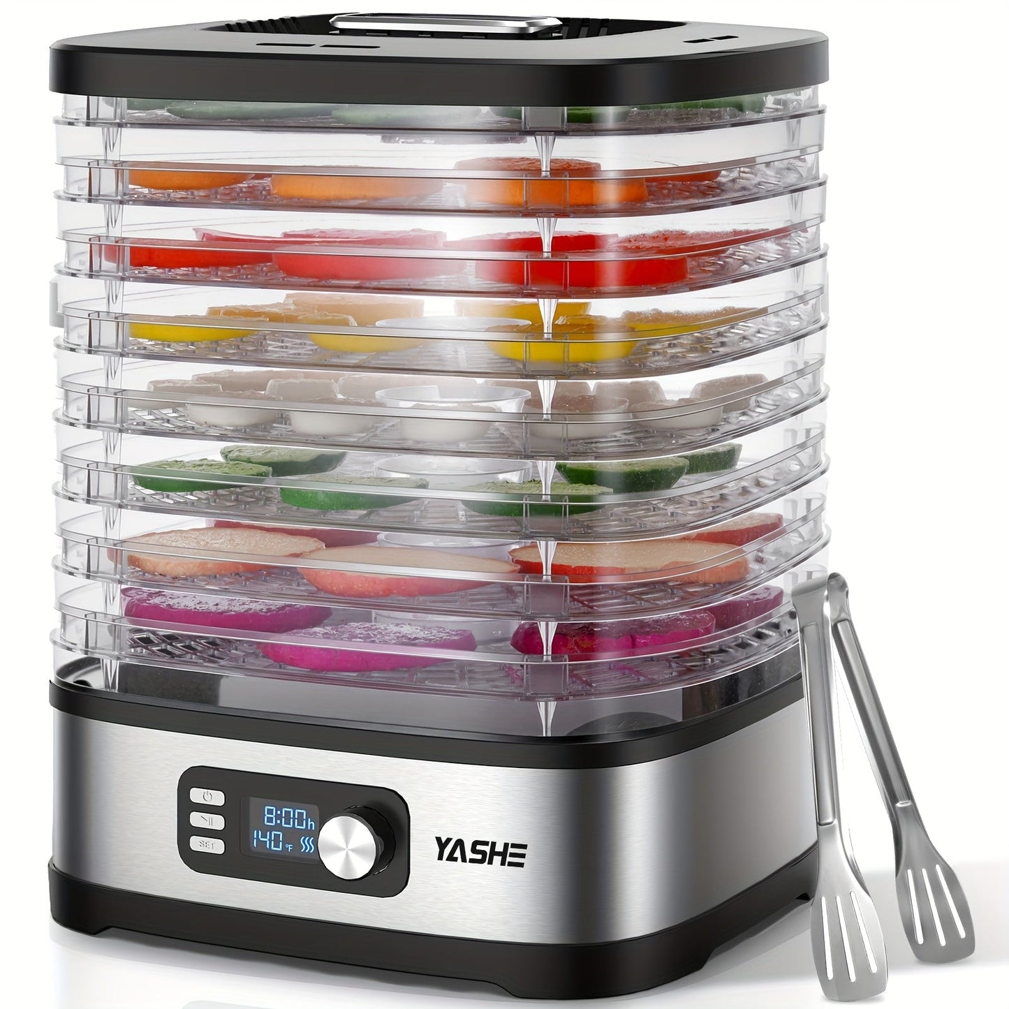 Food Dehydrator 240W with Temperature Control | BPA-Free Dishwasher-Safe Trays, Electric Food Dryer for Jerky, Fruits, Herbs & Vegetables, Recipe Book Included – 5-Tray & 8-Tray Options