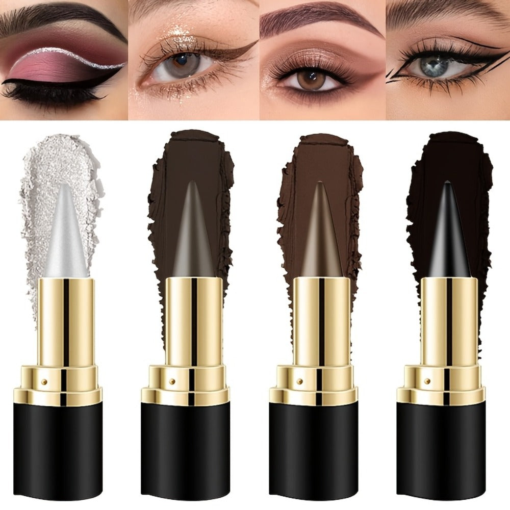 Waterproof Eyeliner Pencil 2-Pack for Women - Long-Lasting Smudge-Proof Sweat-Resistant Black Liner, Smooth Multi-Use Eye Design for Bold Winged Smoky Looks, Beginner-Friendly Everyday Makeup Set
