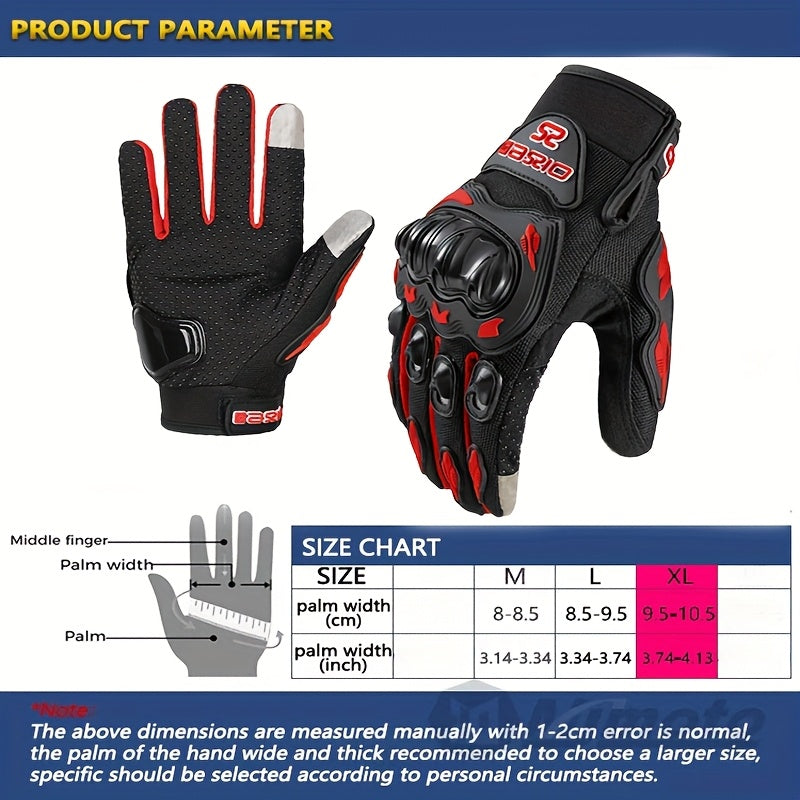 Full-Finger Motorcycle Gloves for Summer That Are Breathable, And Durable, Suitable for Motocross Racing And Compatible with Touch Screens