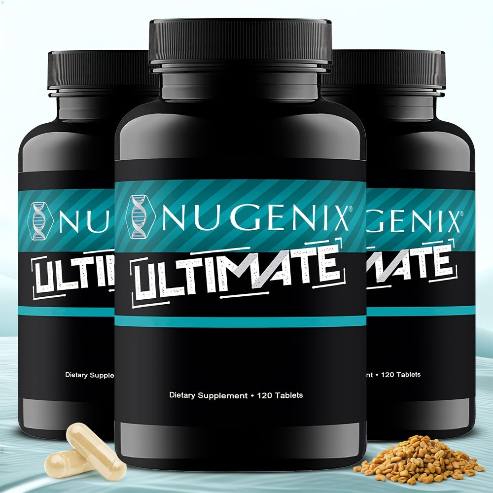 Men's Vitality Supplement Capsules — Nugenix Ultimate Formula for Testosterone Support, Male Energy & Strength | Daily Performance Booster for Men Over 40 | 120 Capsules Per Bottle | 1, 2 or 3 Bottle Pack