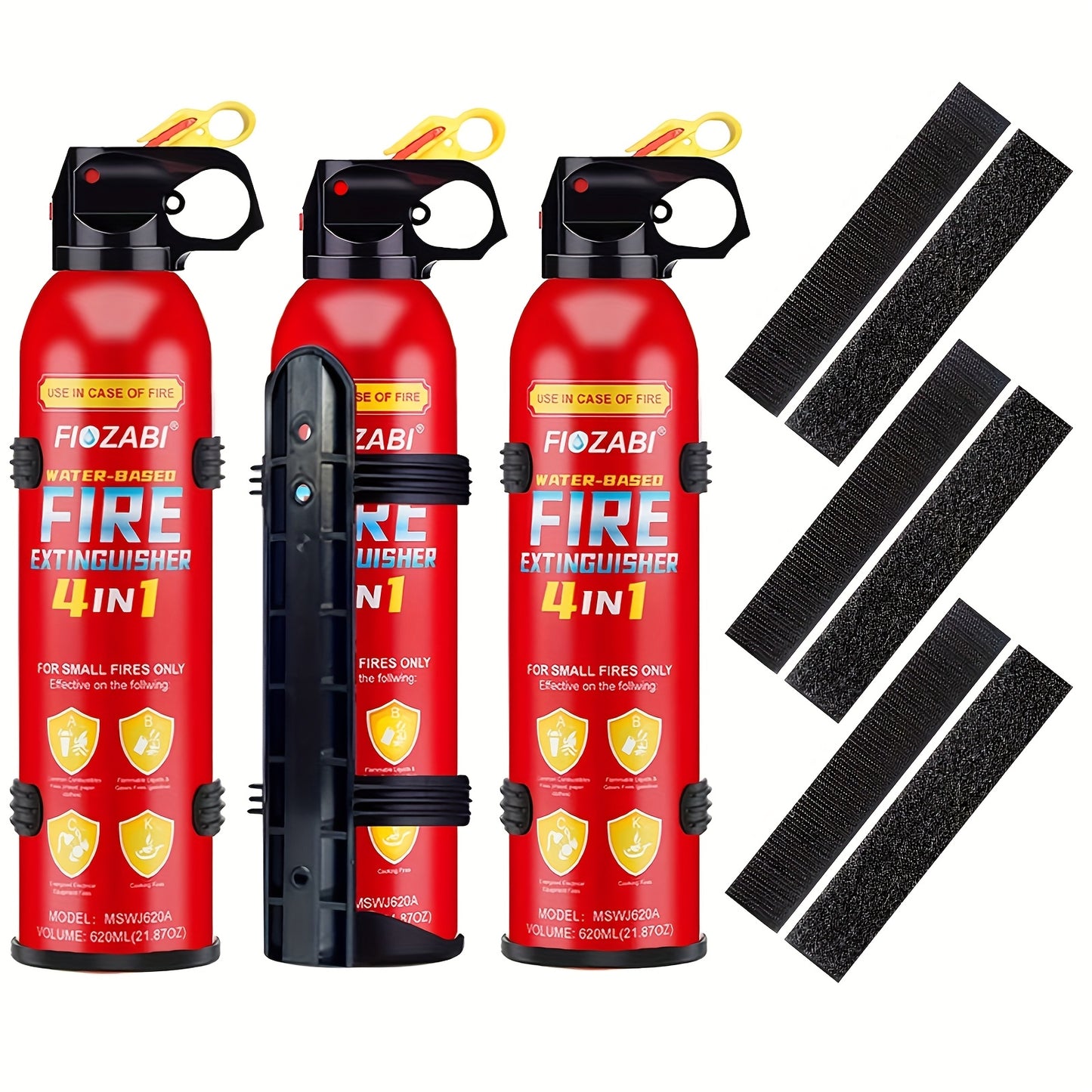FIOZABI Portable Fire Extinguisher Spray 4 In-1 with Bracket for The House/Car/Kitchen/Garage/Home, 0.5-A:21-B:C:5K Water-Based Fire Extinguishers