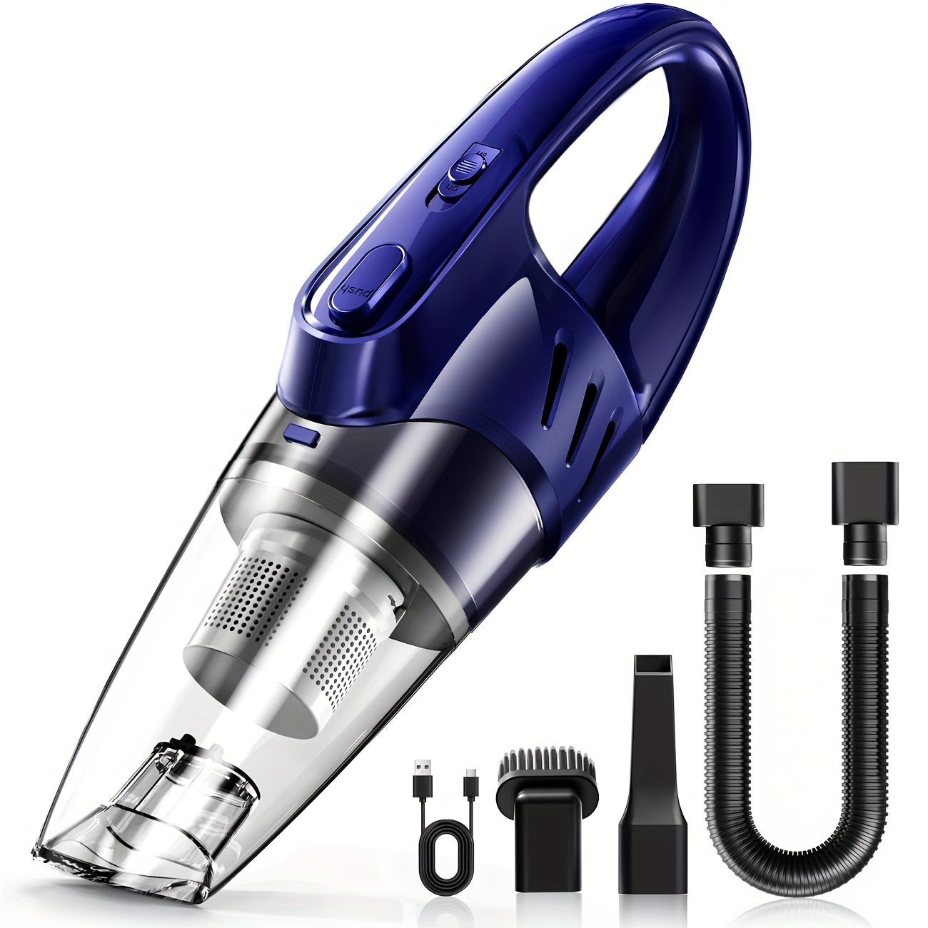 Cordless Handheld Car Vacuum Cleaner 6000PA - 2000mAh Rechargeable, Low Noise 40dB, 5 Accessories Included, Wireless Portable Auto Vacuum for Car Interior, Home & Pet Hair, Gift for Women, 6 Colors
