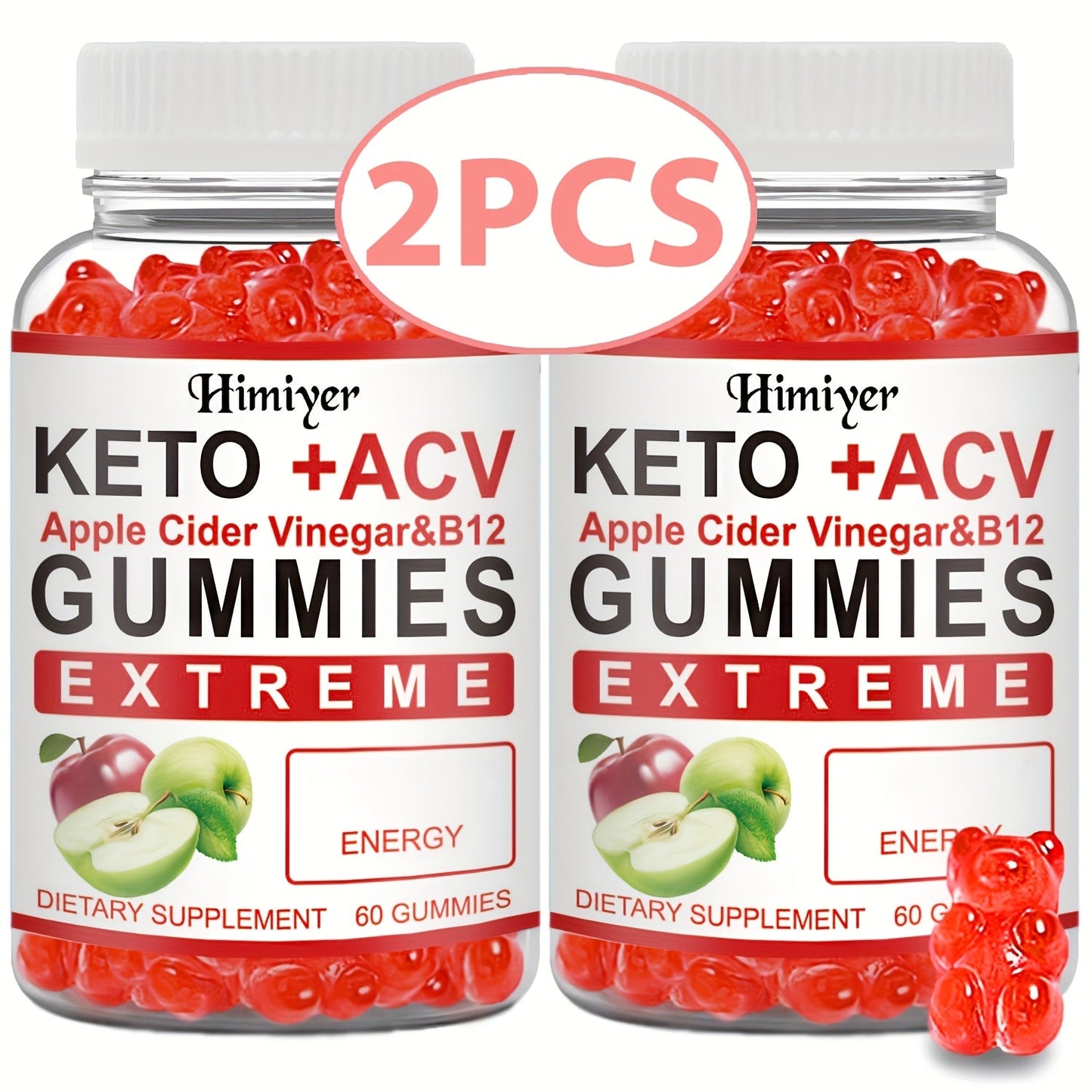 Keto ACV Gummies with Pomegranate Beet Juice B12 Vitamin C Vegan 60 Count for Women Men – Apple Cider Vinegar Gut Health Immune Support Energy Boost Daily Wellness Supplement