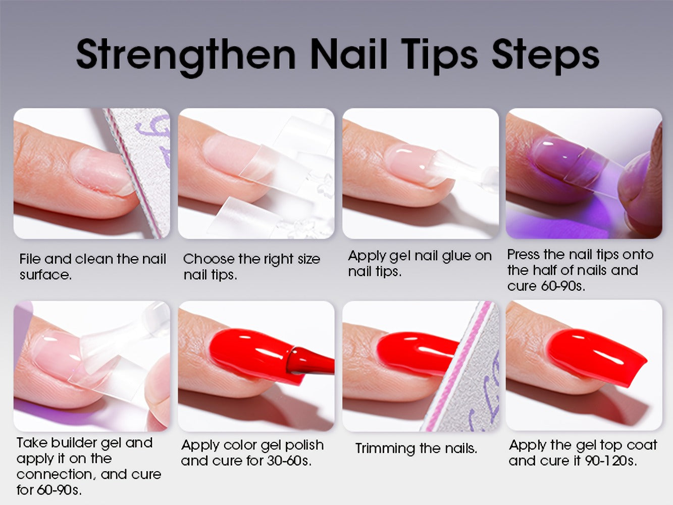 Clear Builder Gel HEMA-Free 5-in-1 2pcs 1.35oz — Nail Extension Strengthener Apex Construction Art Sealing & Repair | Soak-Off UV LED 28+ Days Chip-Proof Wear for Sensitive Skin Salon & Home Use