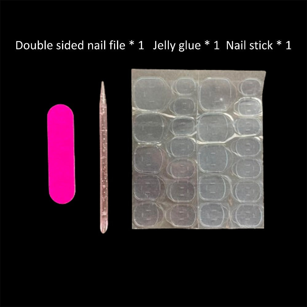 Short Duckbill Press On Nails 10pcs Handmade AB Crystal Colorful Diamond Glossy – Reusable Non-Toxic Salon Quality Spring Summer Nail Art Set with Gel Adhesive Tabs S M L for Women