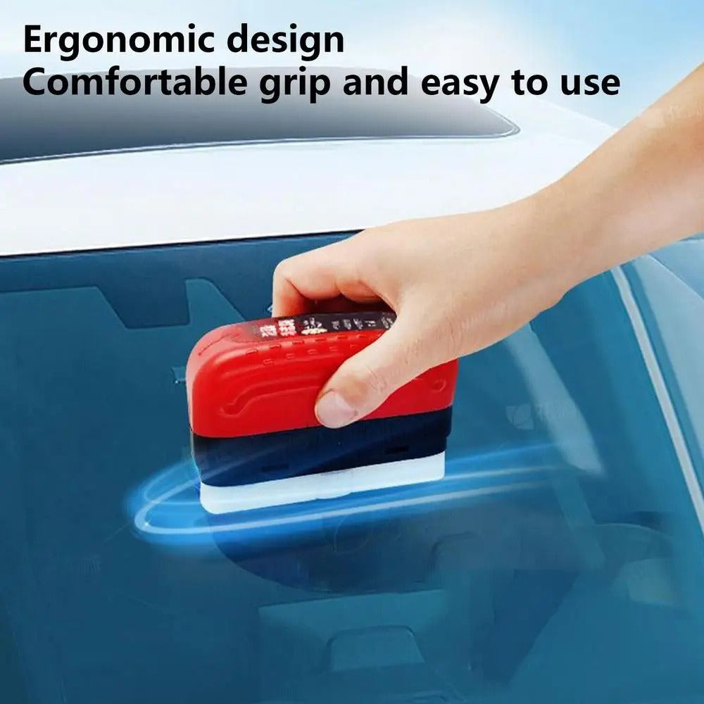 Car Glass Oil Film Remover Kit 3-Pack – Automotive Windshield Cleaner with Applicator Brush, Rain Repellent Coating & Degreaser Solution for Front Windows, 4.06oz