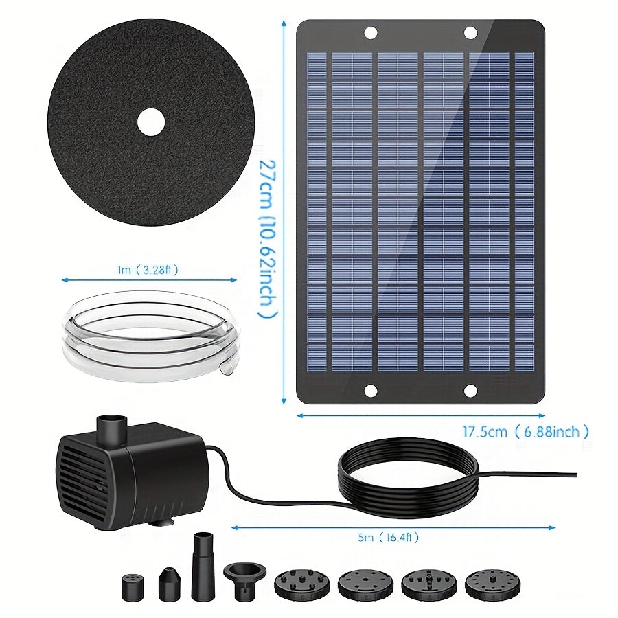 Solar Fountain Pump IPX8 Waterproof – Bird Bath Pond Garden Pump