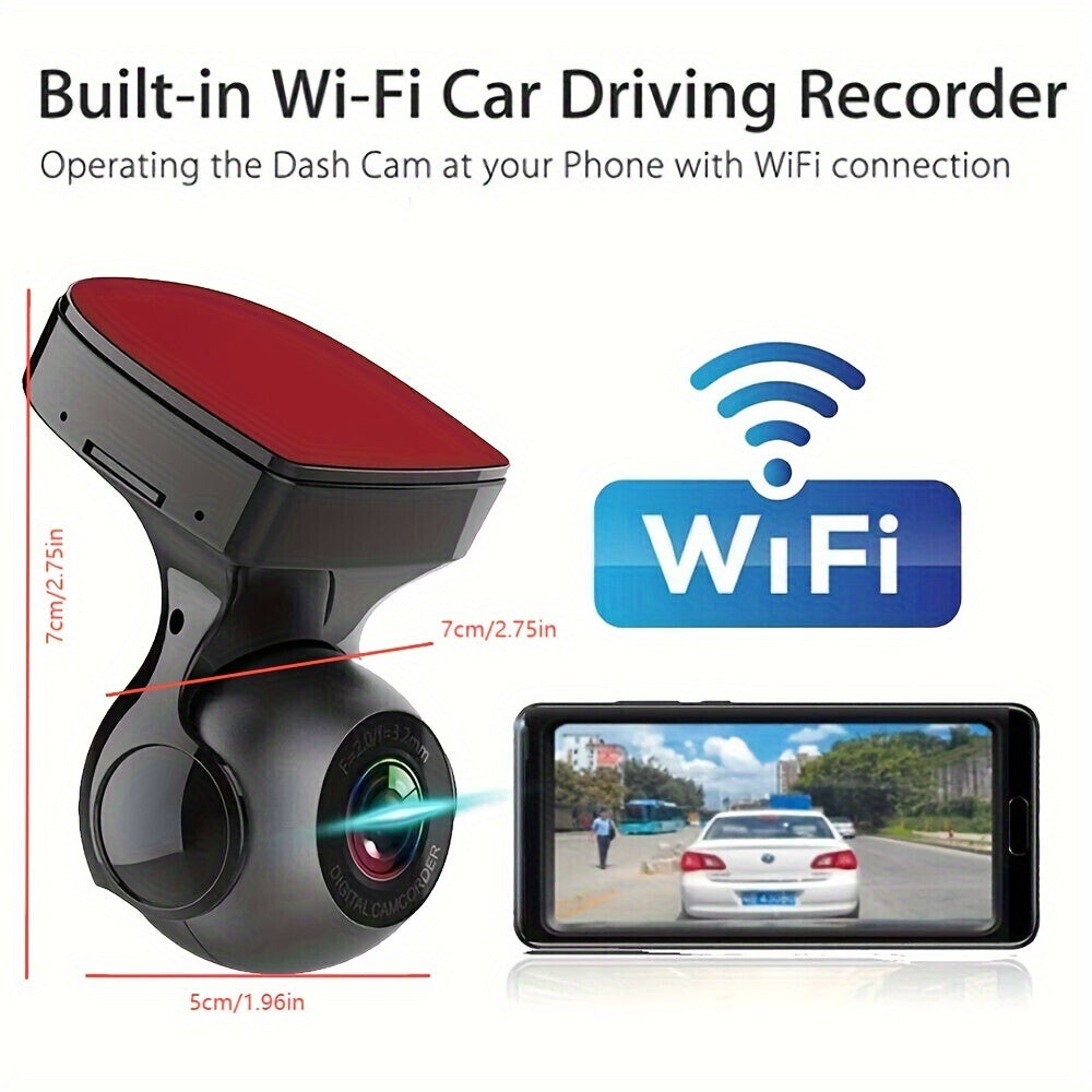 170° WiFi Dash Recorder HD 1080P DVR Vehicle G-Sensor