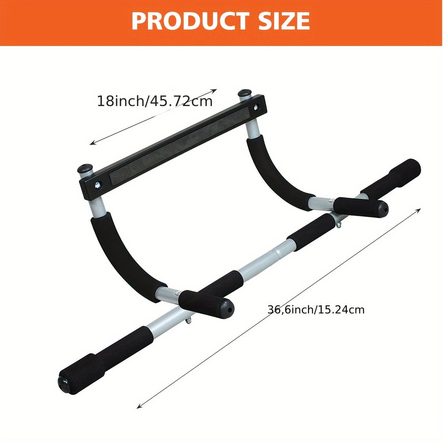 Doorway Pull-Up Bar – Multi-Grip Chin-Up Bar for Indoor Home Gym, No Screws Required, Upper Body Strength Trainer for Pull-Ups, Chin-Ups & Hanging Exercises | Portable Fitness Bar for Door Frame