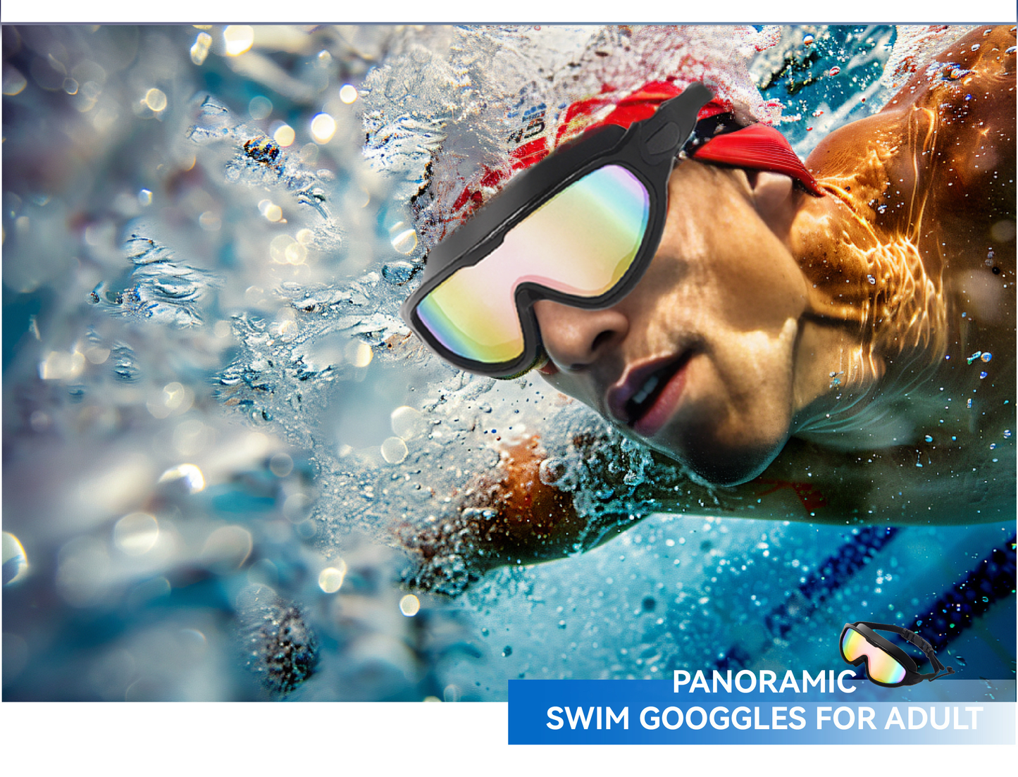 Anti-Fog Swim Goggles 2-Pack – Leak-Proof, UV Protection, Adjustable Fit for Adults, Youth, Men & Women | Pool & Beach Goggles