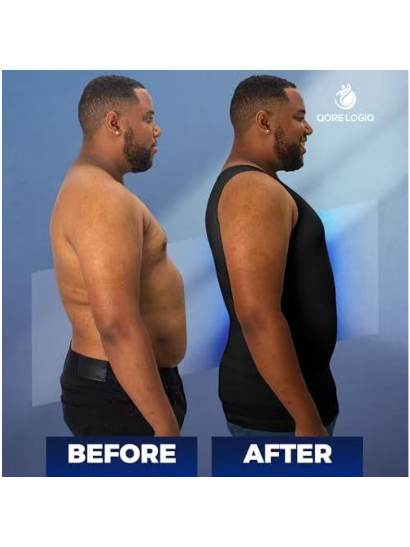 Men's Plus Size Compression Shirt – Sleeveless Crew Neck
