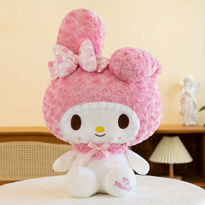 Hello Kitty My Melody Rose Plush Doll 14 Inch Kawaii Sanrio Stuffed Animal Large Soft Toy Birthday Christmas Gift for Girls Teens Collectors