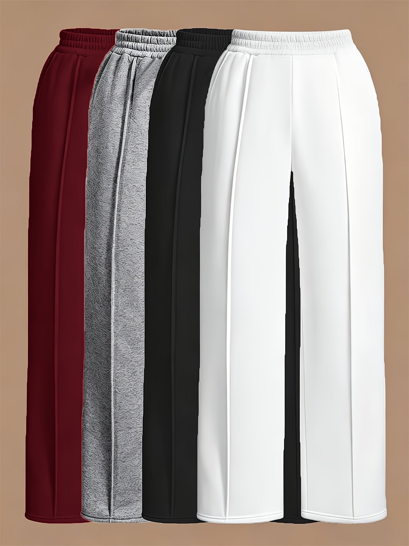 Women's Jogger Pants - Elastic Waist With Pockets