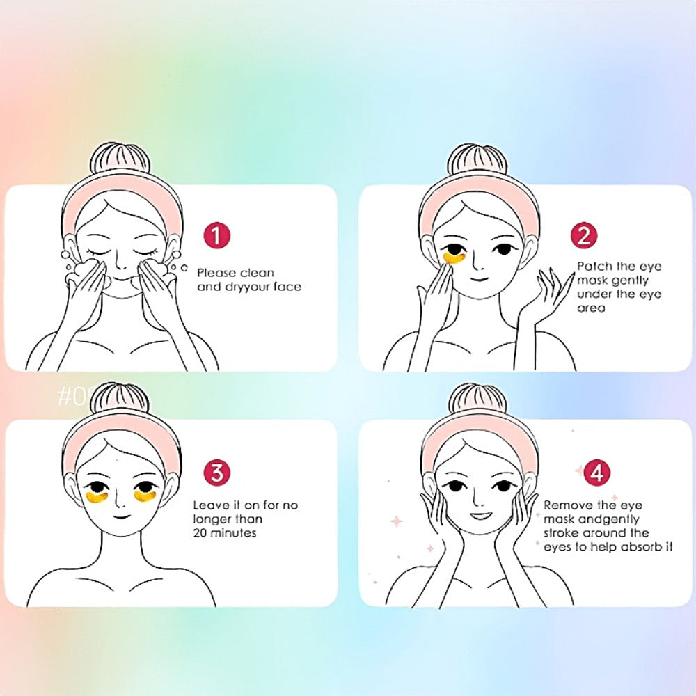 Collagen Under Eye Patches 12 Pairs Glitter Gold Gel Pads - Dark Circles Puffiness Anti-Wrinkle Moisturizing Hyaluronic Acid Eye Mask for Women All Skin Types Skincare Gift