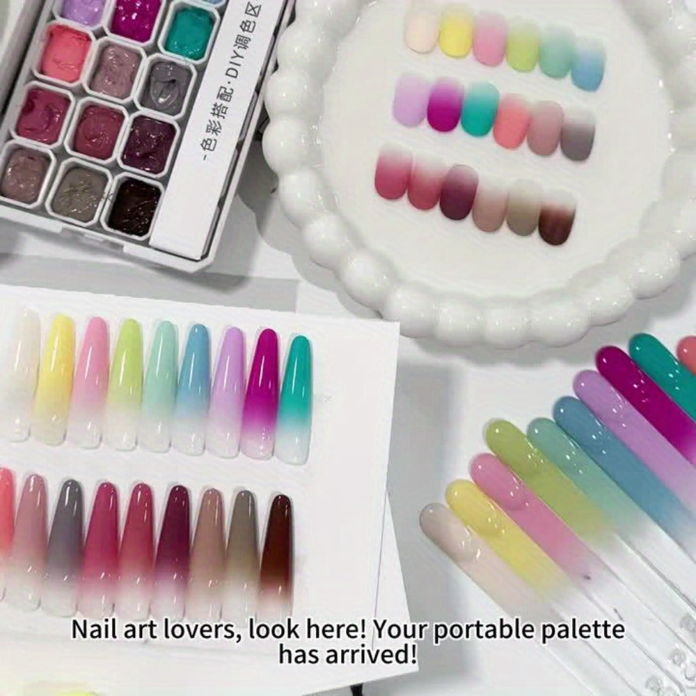 Gel Nail Polish Set 18 Colors Cloud Soufflé Patting Gel — High Saturation UV LED Soak-Off Autumn Winter Nail Art Kit for Women, Salon & Home DIY Manicure Professional Nail Enthusiasts