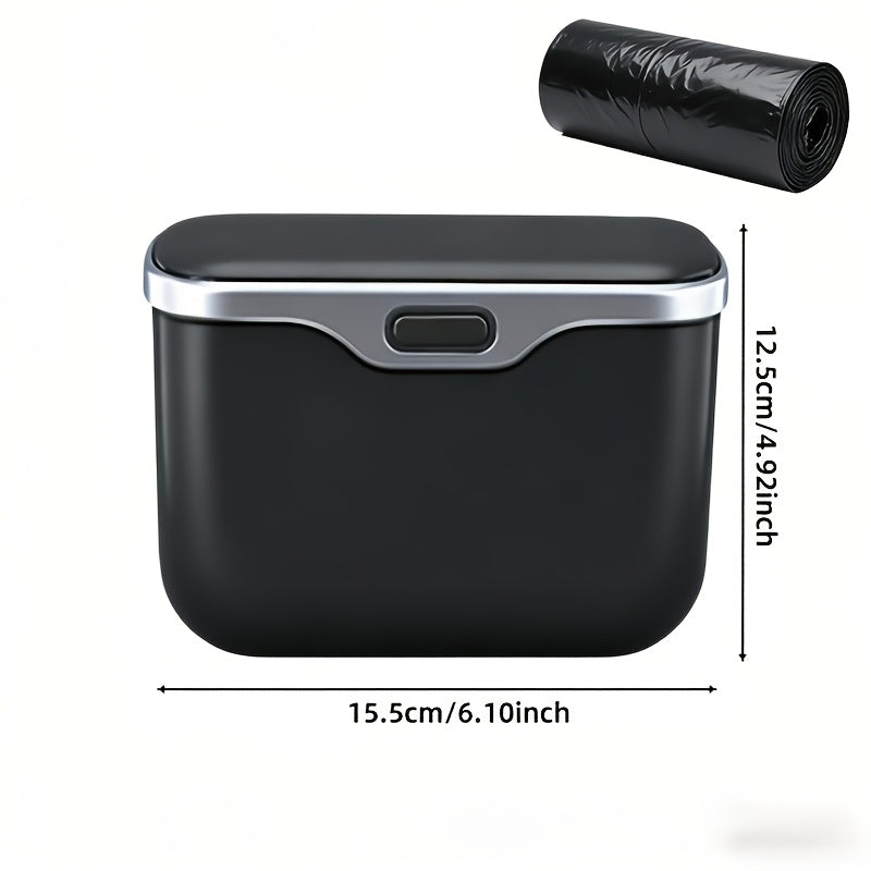 This Trash Can Made of Ultra-Fiber Leather And ABS Material Is Designed for Vehicles, Maintaining Its Shape And Fitting 99% of Car Models. It Handles Both Dry And Wet Waste Without Harming The Installation, Features Automatic Sorting