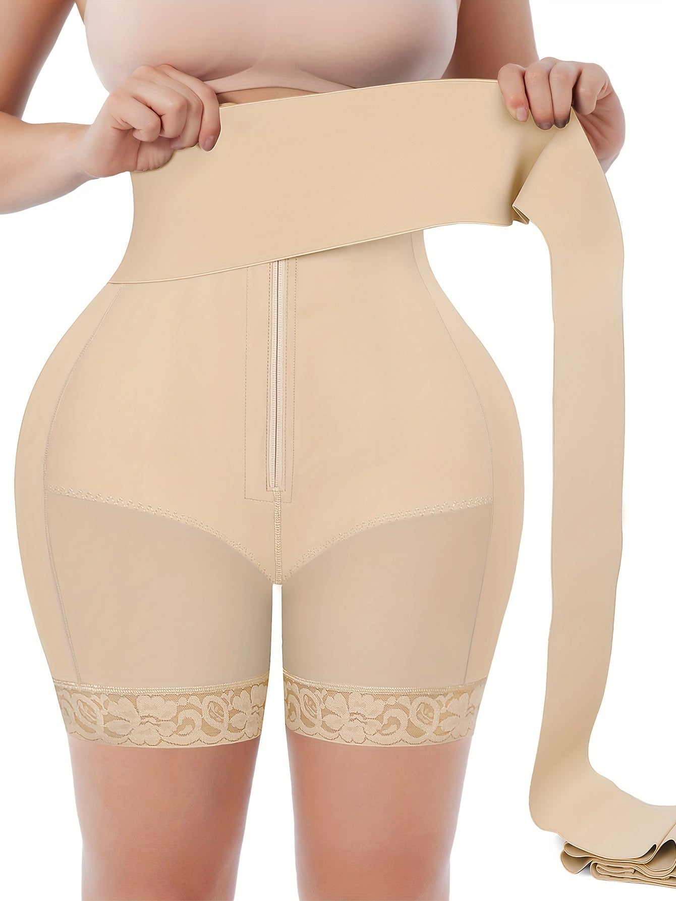 Women's Targeted Control Shapewear Bodysuit - Solid Color Body Smoothing, Black