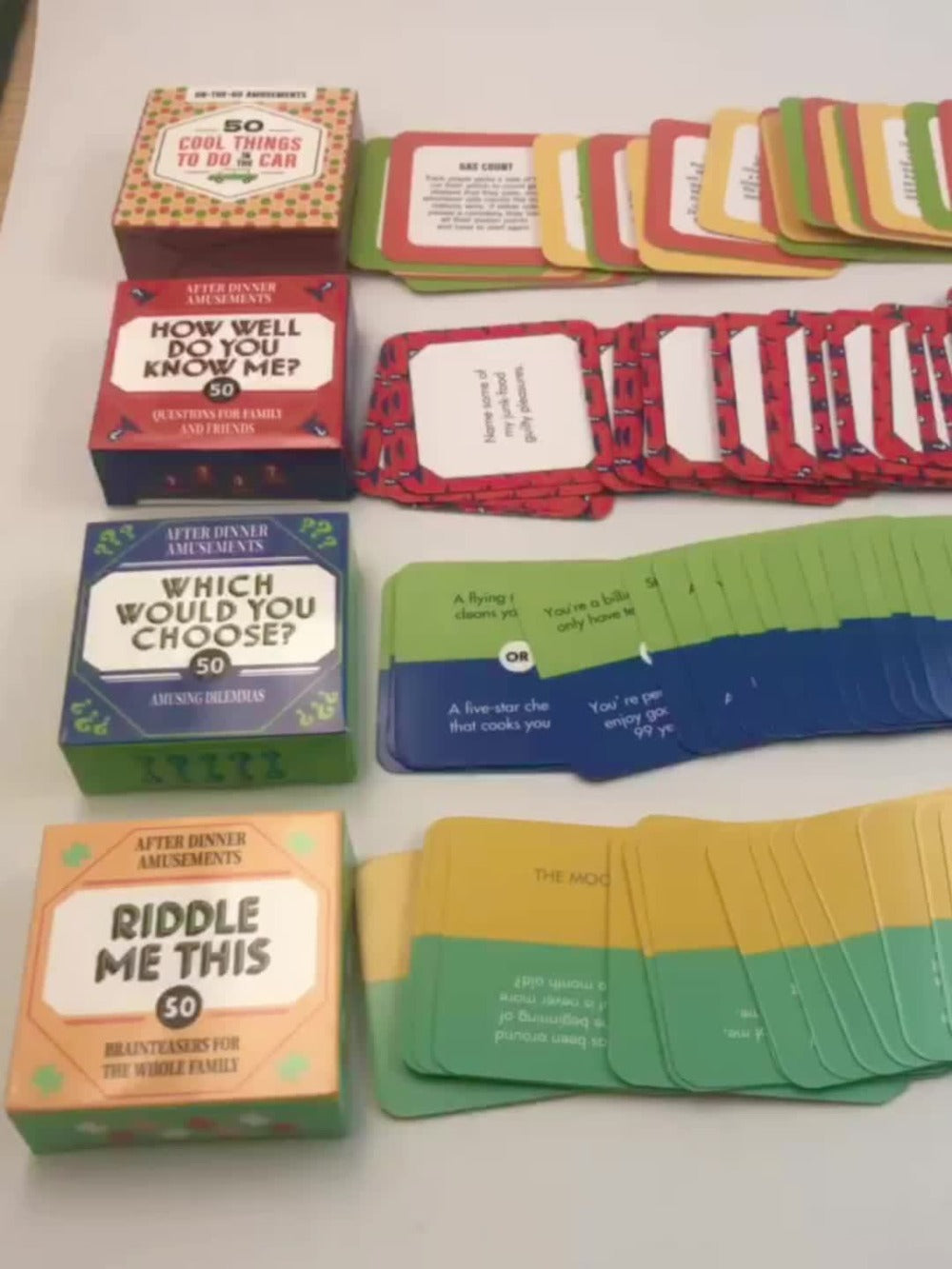 How Well Do You Know Me Card Game – 50 Questions Conversation Starter for Family & Friends, Portable After Dinner Party Game for Camping, Holidays & Game Night