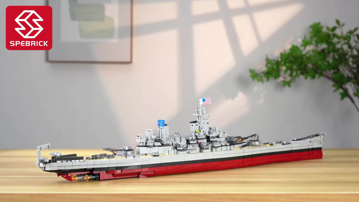 Battleship Model Building Kit 2228PCS – USS Missouri BB-63 Military Historical Warship Construction Set FC4203, Adult Collector Display Model, Unique Gift for History Buffs Men Teens Ages 14+
