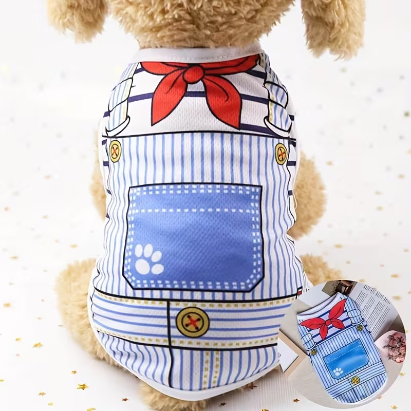 Dog Vest Lightweight Windproof Thermal Shirt for Small Dogs – Fashion Pet Costume for Teddy Bichon Pomeranian, Spring Summer Fall Dog Clothes, 2-Pack & 6-Pack Holiday Gift Set