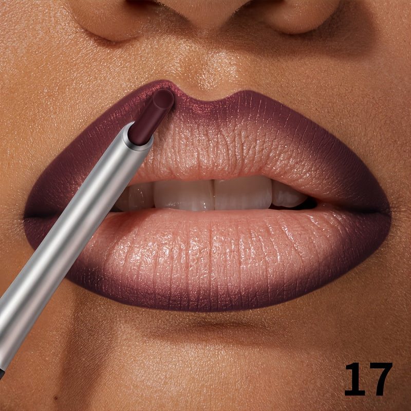 Precise Lip Liner Pencil 11 Shades Matte Waterproof Non-Fading Smooth Glide Long-Lasting All Day Wear Lip Outliner for Fuller Lips All Skin Tones Women Makeup Gift