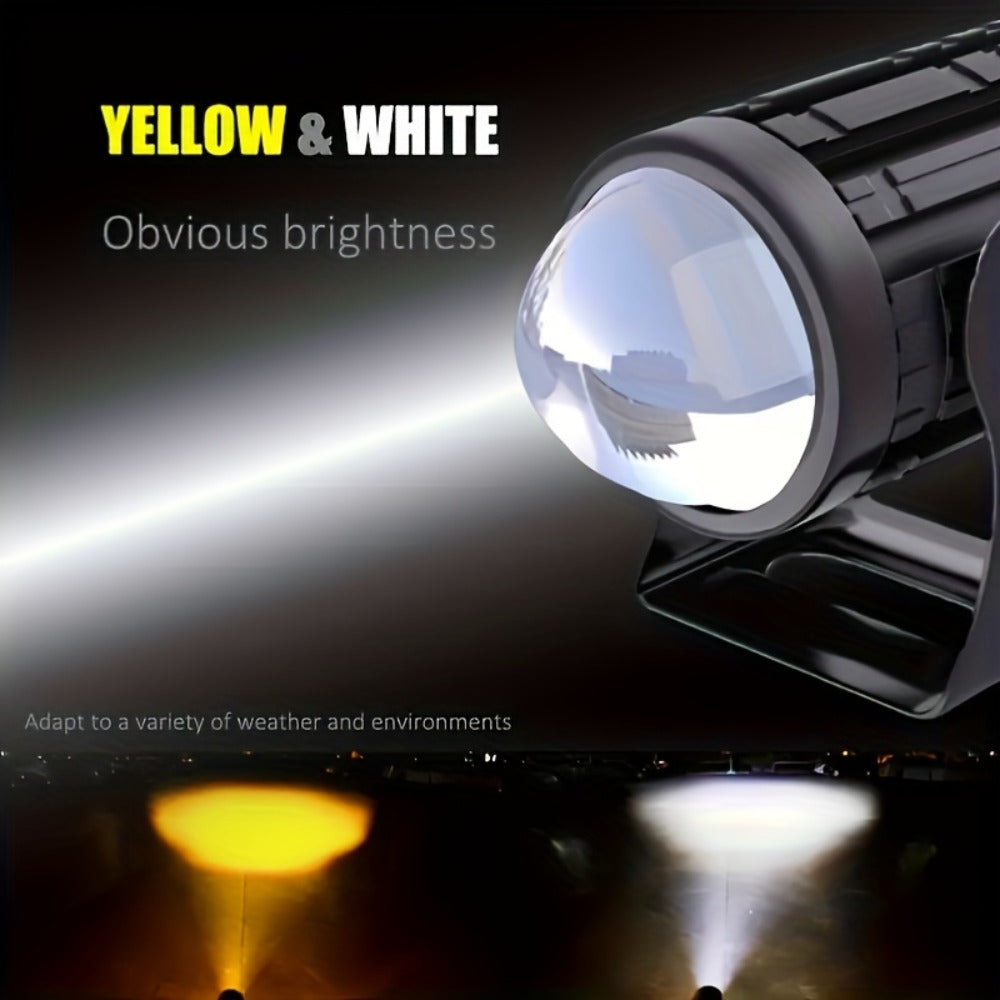 LED Work Lights 2pcs 24W Super Bright – Dual Color White & Amber, 9-36V Universal Fit for Car Truck ATV Off-Road SUV, Waterproof Driving Work Lamp Set