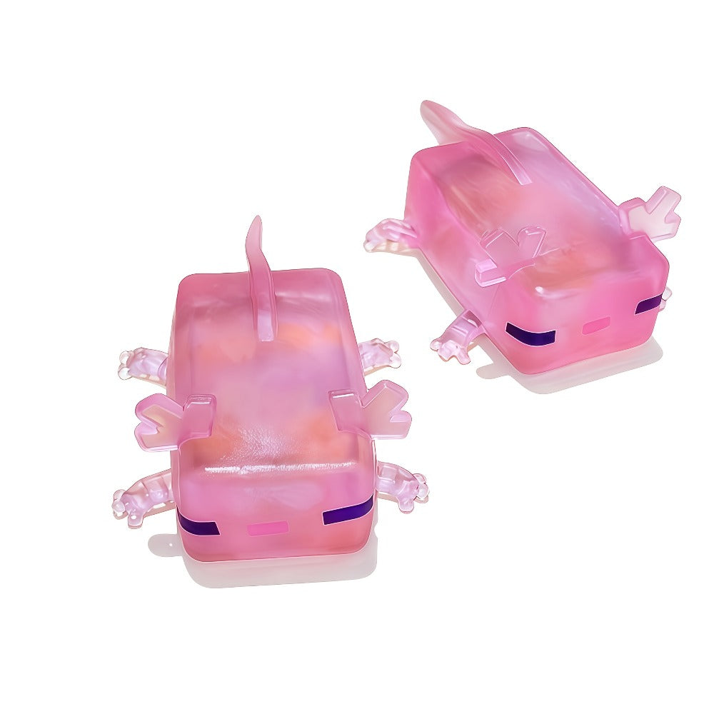 Axolotl Squishy Squeeze Toys 2 Pack – Soft Stretchable Stress Relief Sensory Fidget Toy for Kids Adults Party Favor Bag Fillers Classroom Rewards Halloween Christmas Easter Birthday Gift