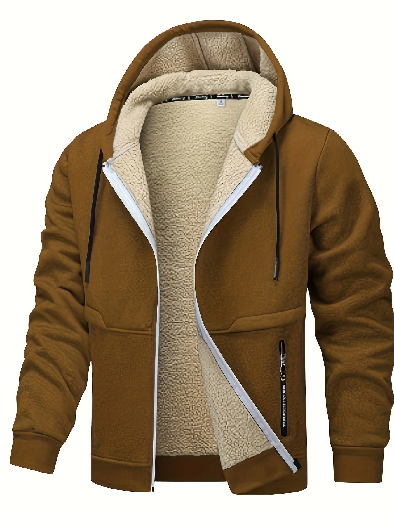 Men's Windproof Fleece Pullover Coat