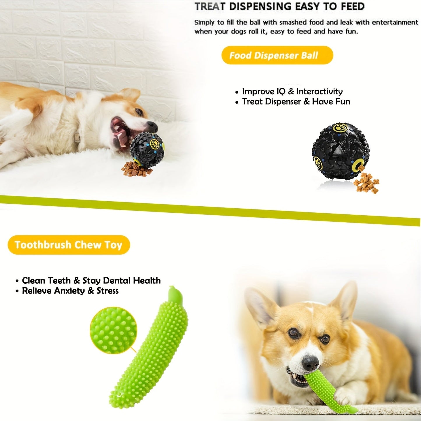 Dog Chew Toy Set 25 Pieces with Rope Toys Squeaky Toys Tug of War Teething Toys Treat Dispenser Ball Teeth Cleaning for Puppies Small Medium Large Dogs