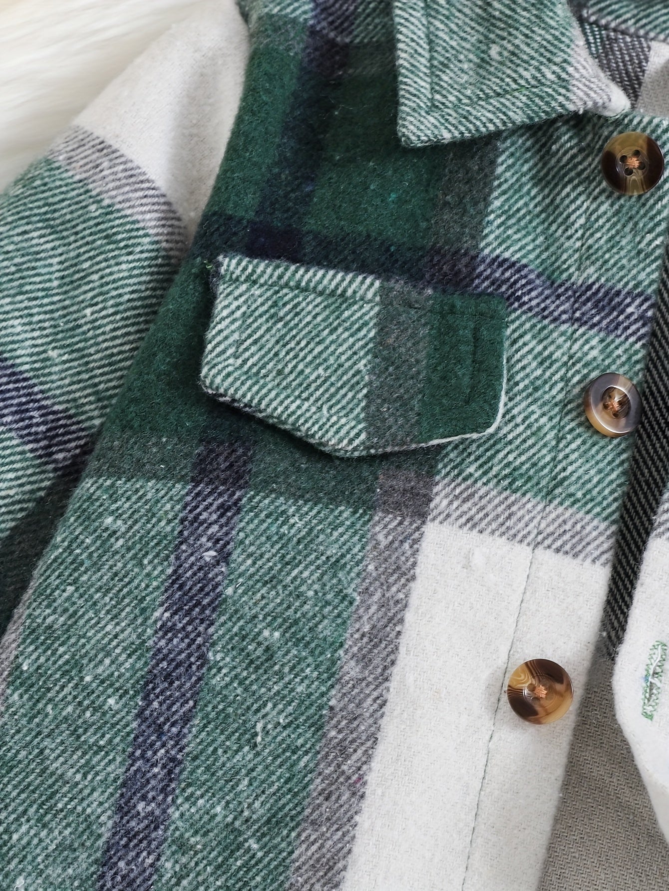 Baby Girl Plaid Outfit Set - Sleeveless Winter
