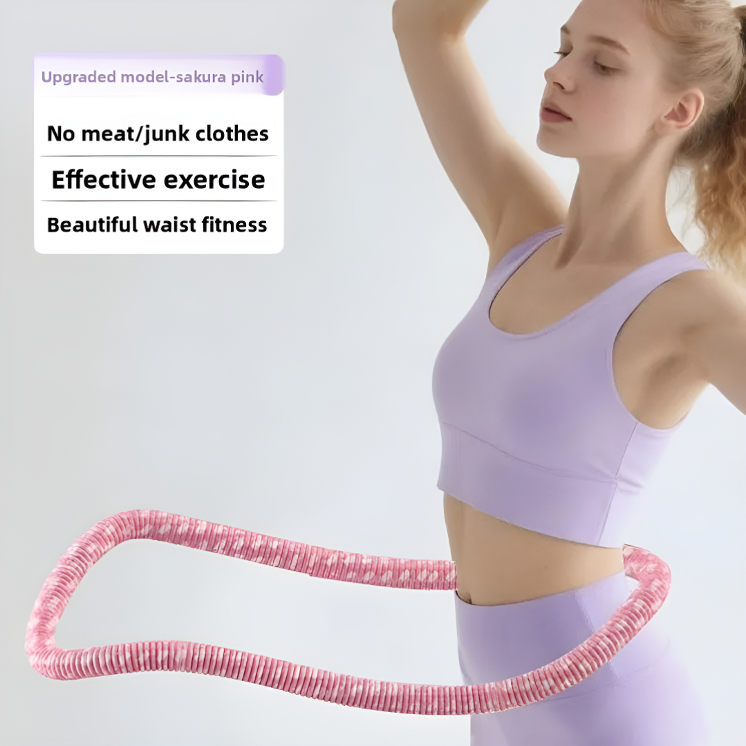 Foldable Pilates Ring Fitness Circle with Soft Spring – Silent Full-Coverage Non-Pinching Waist Trainer Exercise Circle – Portable Pilates Equipment for Home Gym Workout Gift for Women