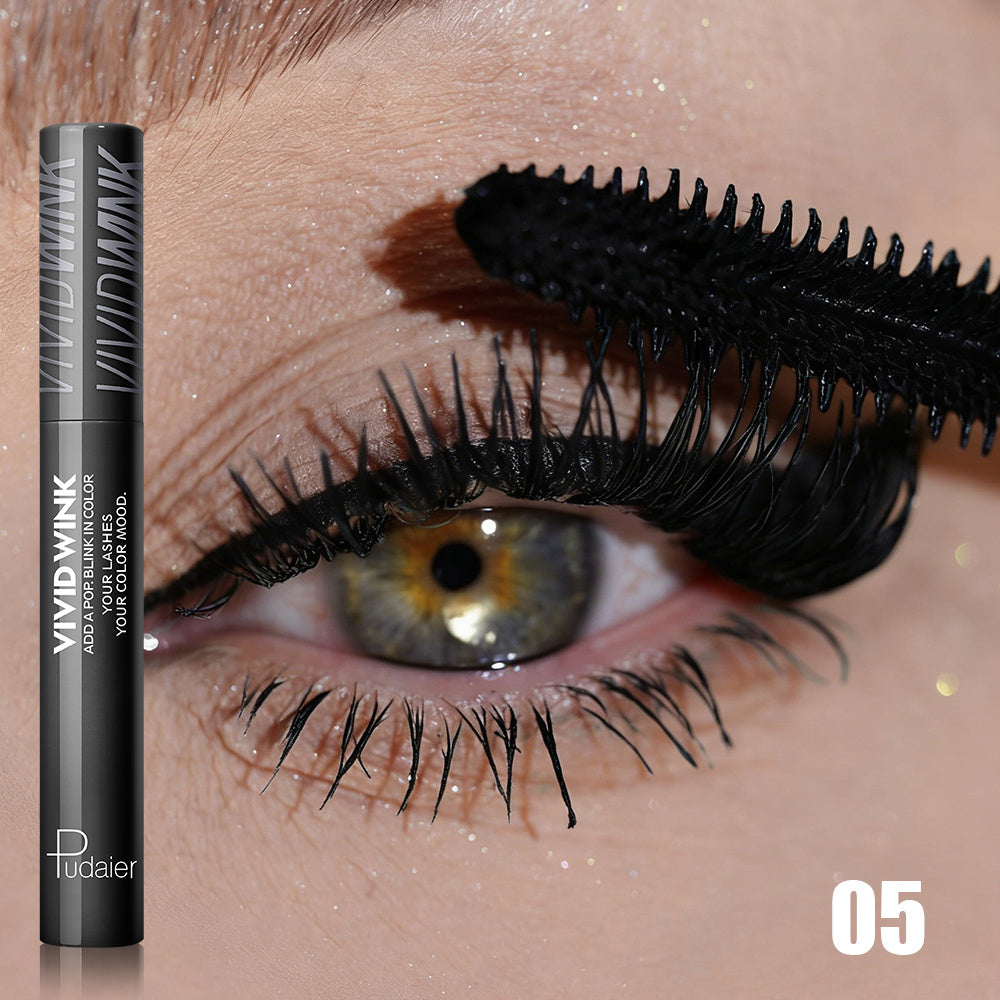 5-Shade Waterproof Colored Mascara for Women — Smudge-Proof Clump-Free Long-Lasting Vivid Formula, Bold Eye Makeup for Stage Cosplay Festival Everyday Wear, Blue Green Pink Purple Black