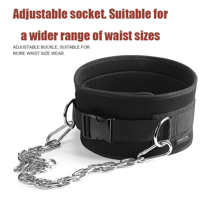 Dip Belt with Chain for Pull Ups & Weighted Dips – Heavy Duty Weightlifting Belt for Squats, CrossFit & Strength Training, Unisex Gym Equipment